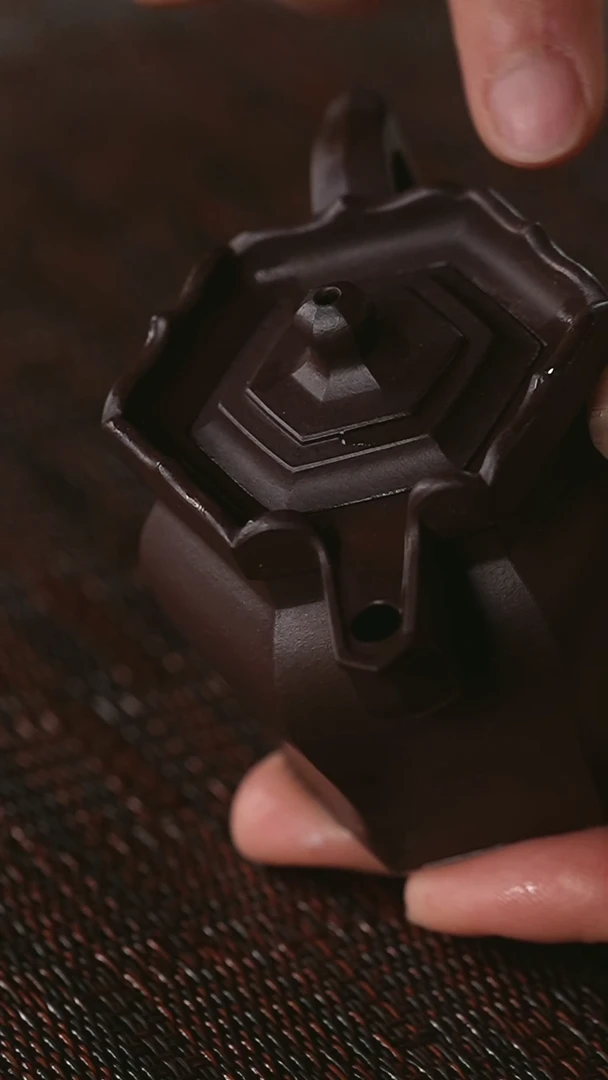 【闪购商品】紫砂茶壶 僧帽壶 全手工 老紫泥