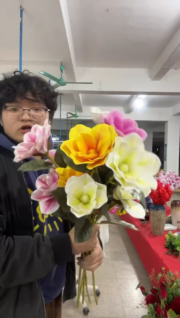 【闪购商品】仿真绿植大玉兰花5束