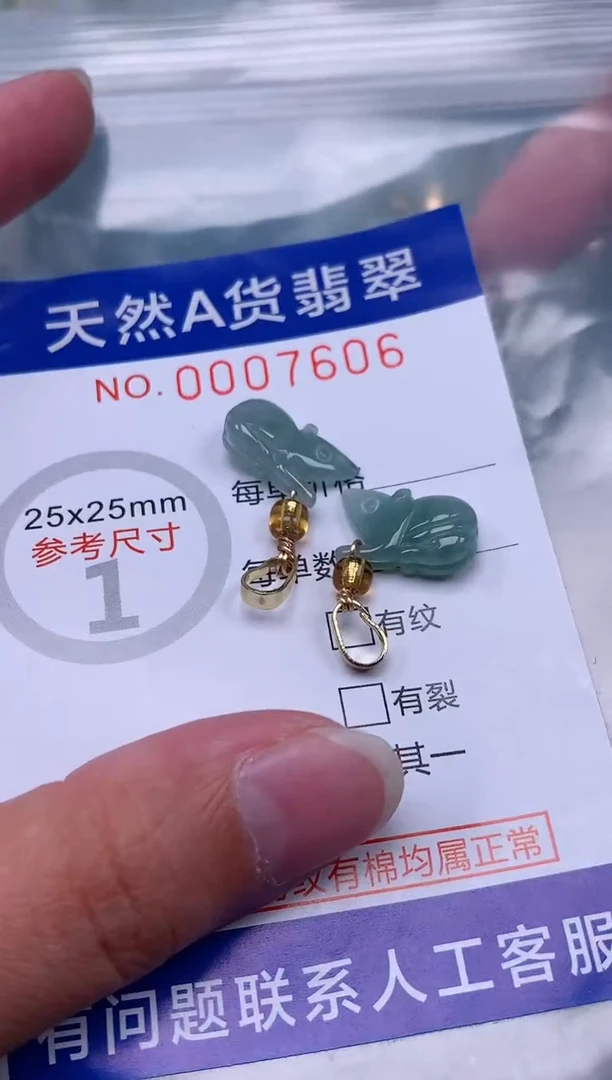翡翠未镶嵌吊坠(赠链)1