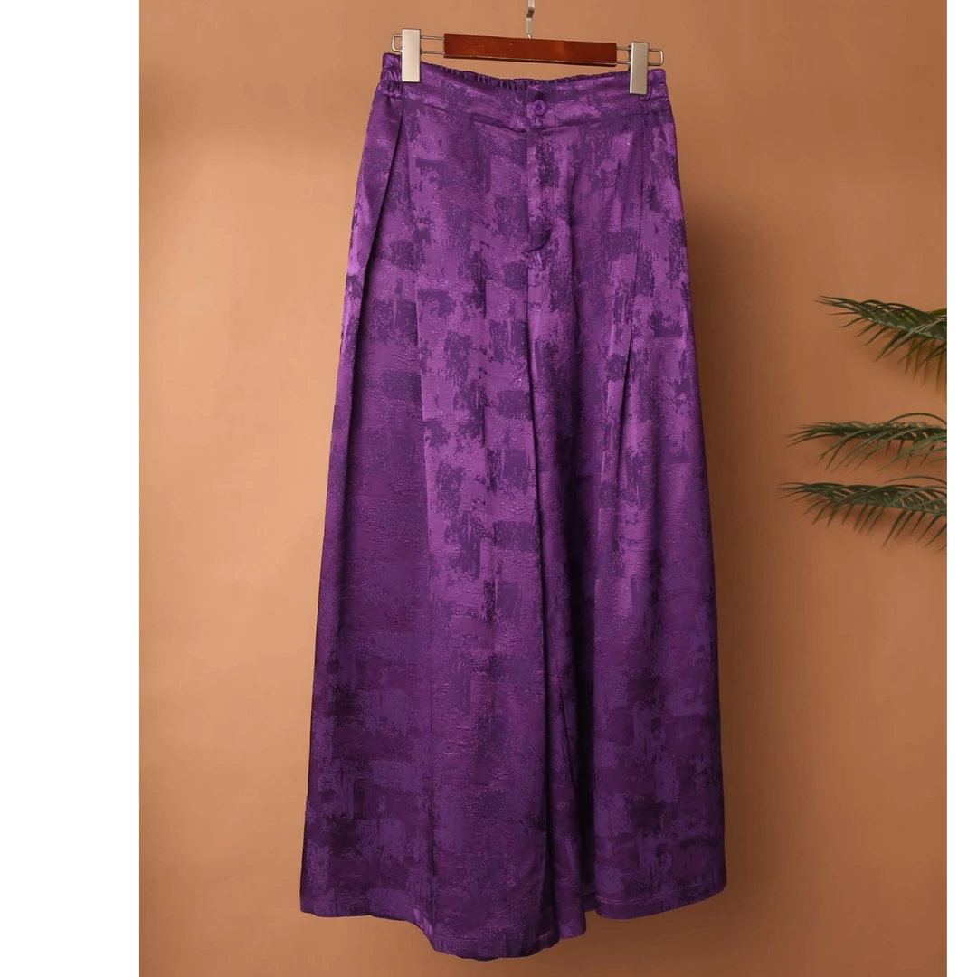 250233新品阔腿提花裤