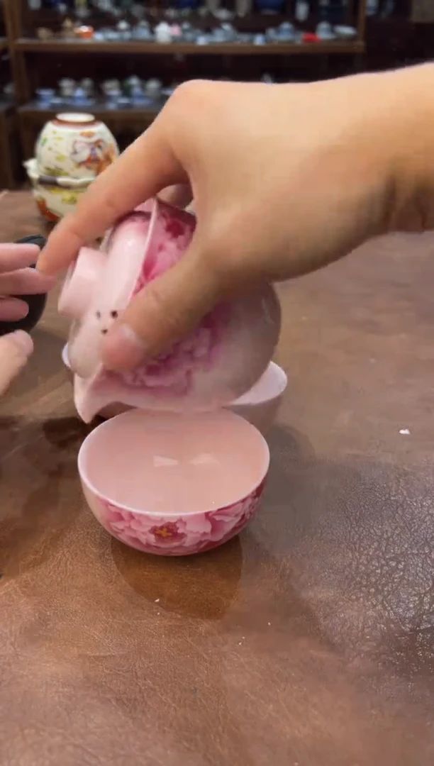 真的很便宜会开片的旅行茶具