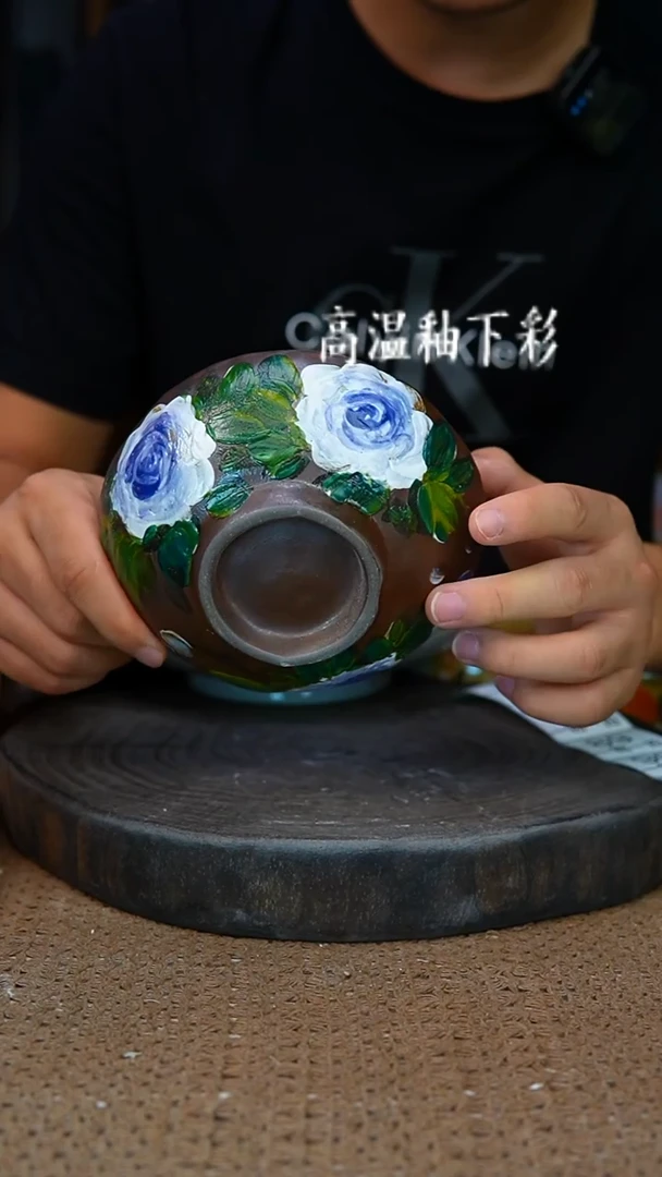 釉下彩86手工高温陶瓷