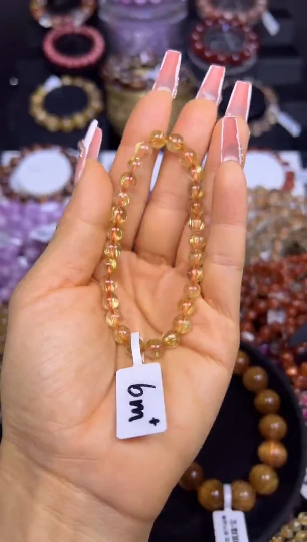 未镶嵌手串水晶金发晶6.7mm