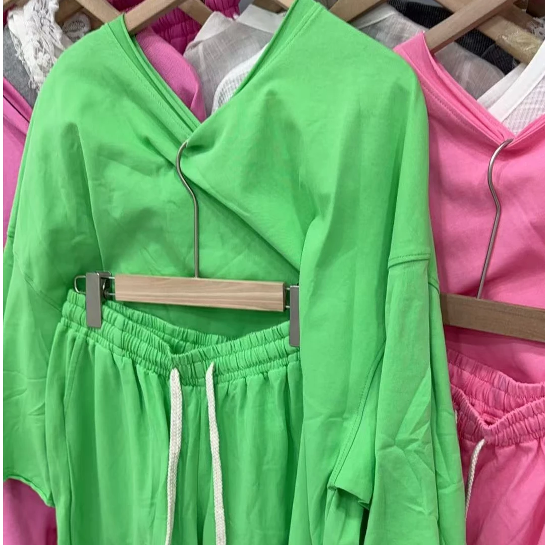 洋气纯棉阔腿裤套装