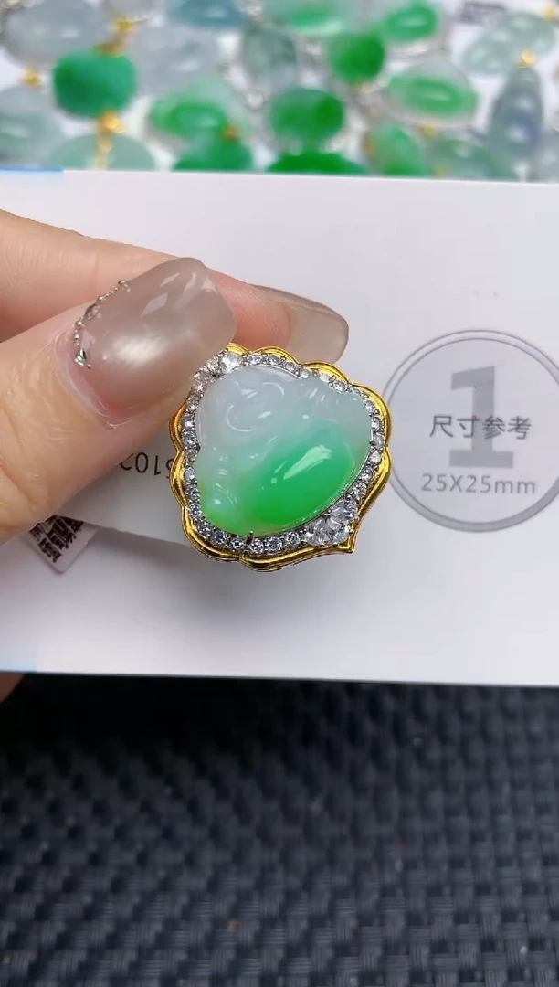 颈饰未镶嵌翡翠 天然缅甸A货翡翠百元以上9元证书费自理