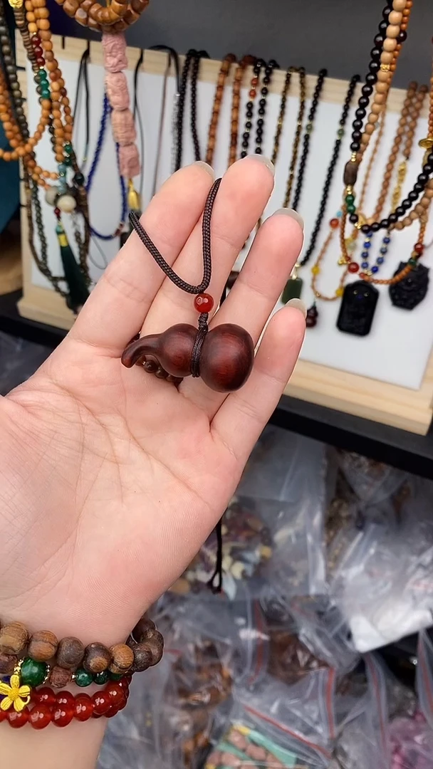 未镶嵌檀香紫檀（小叶紫檀）吊坠小叶葫芦吊坠