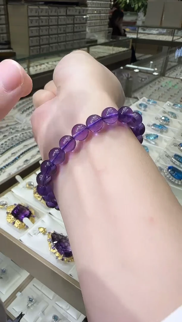 未镶嵌手串紫晶9mm
