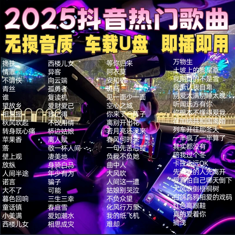 无损柏林之声音质2025流行歌曲最新网红抖音新歌榜通用车载u盘