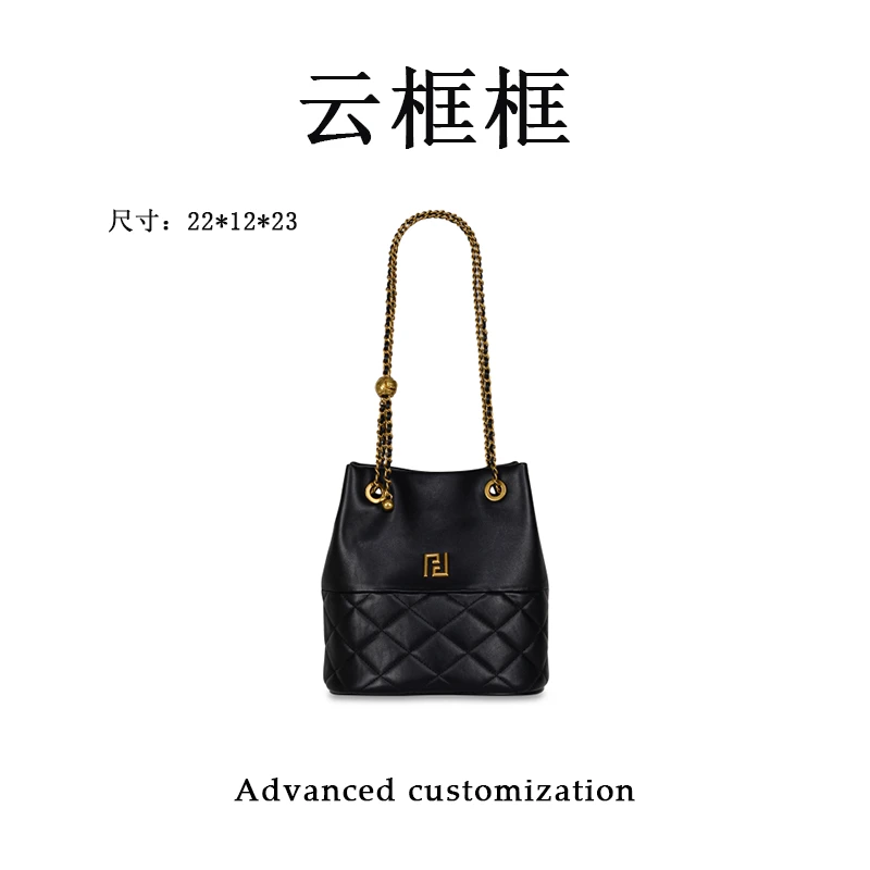 【云云甄选】GQ-7989-黑色-轻奢时尚女士新款单肩斜挎包
