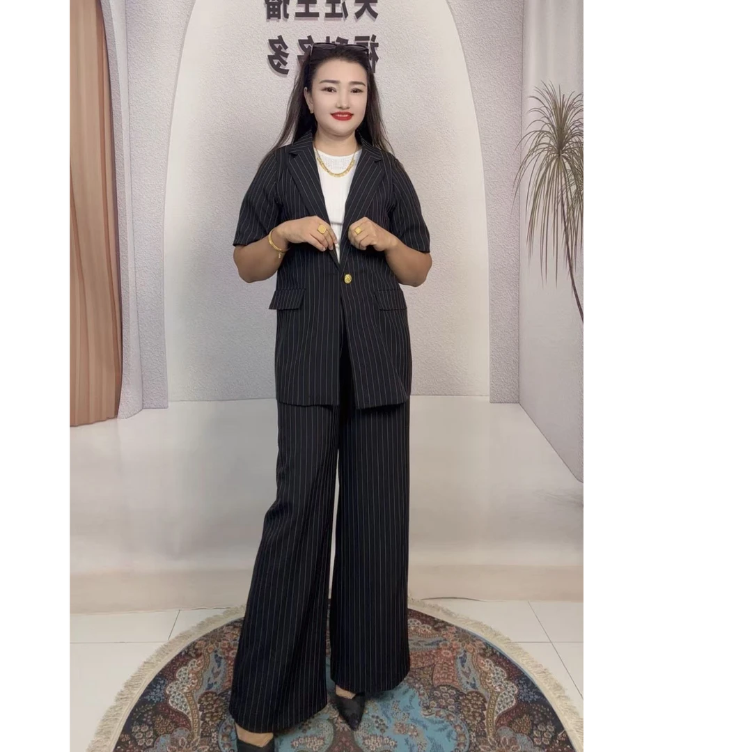 2025年新款休闲短袖西装两件套