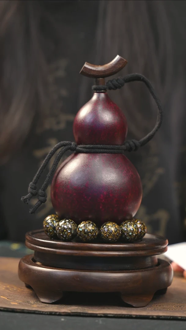 【闪购商品】YN126大漆酒葫芦不包手串及旋转底座