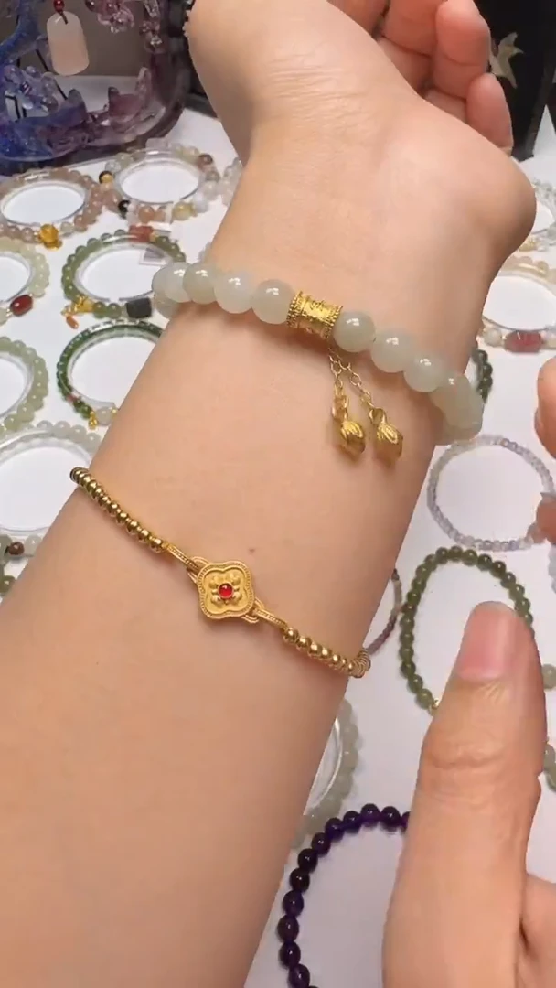 未镶嵌手链和田玉浅