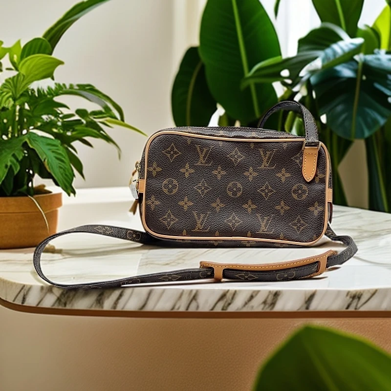 95新 LouisVuitton/路易威登 老花相机包1216 0290