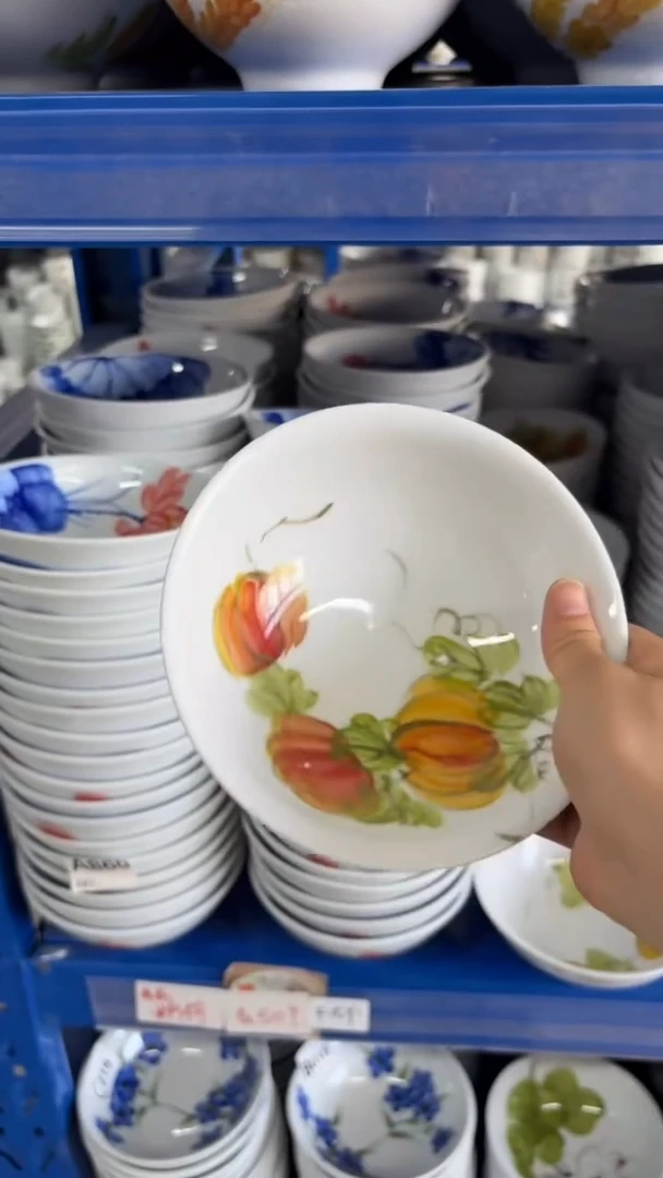 瓷片景德镇高温釉中彩-壮壮碗14