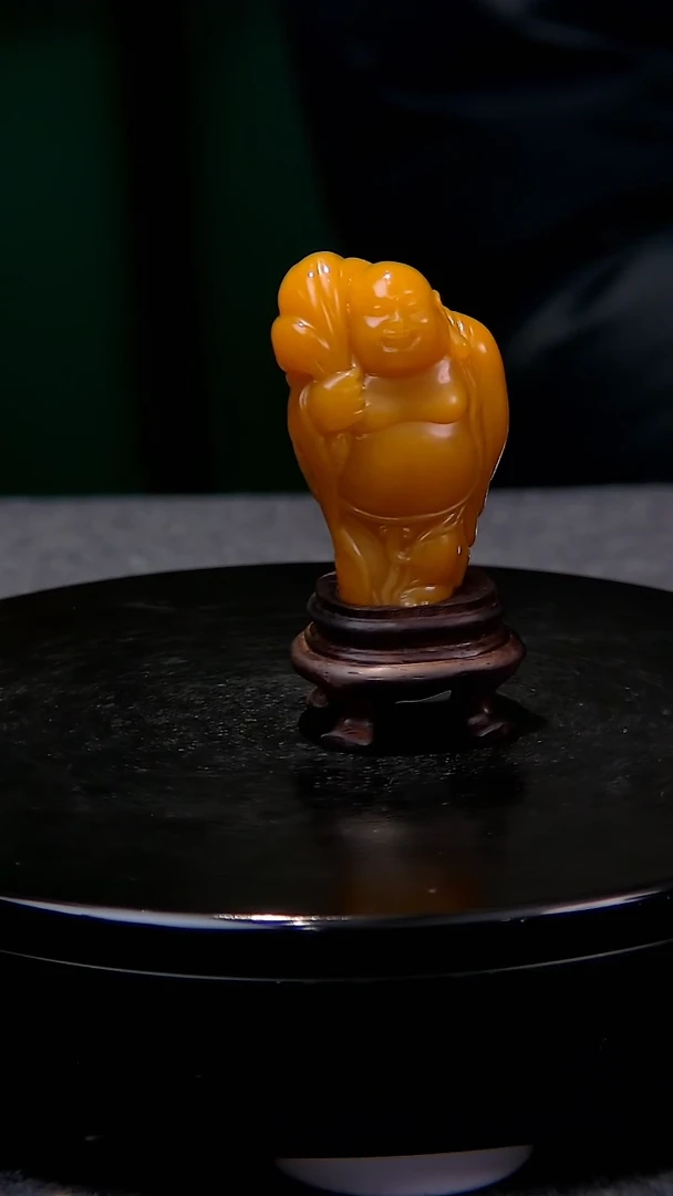 【闪购商品】田黄石麦芽糖弥勒佛摆件