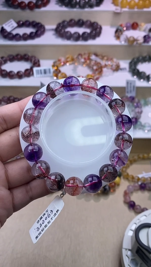 水晶手链未镶嵌黑加仑超七12m+