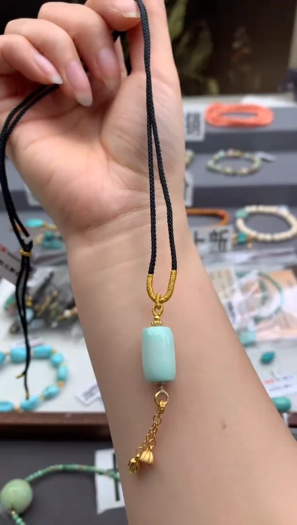 未镶嵌绿松石锁骨链茜.C69