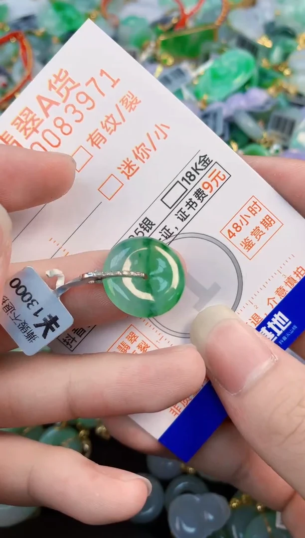 翡翠未镶嵌颈饰        1