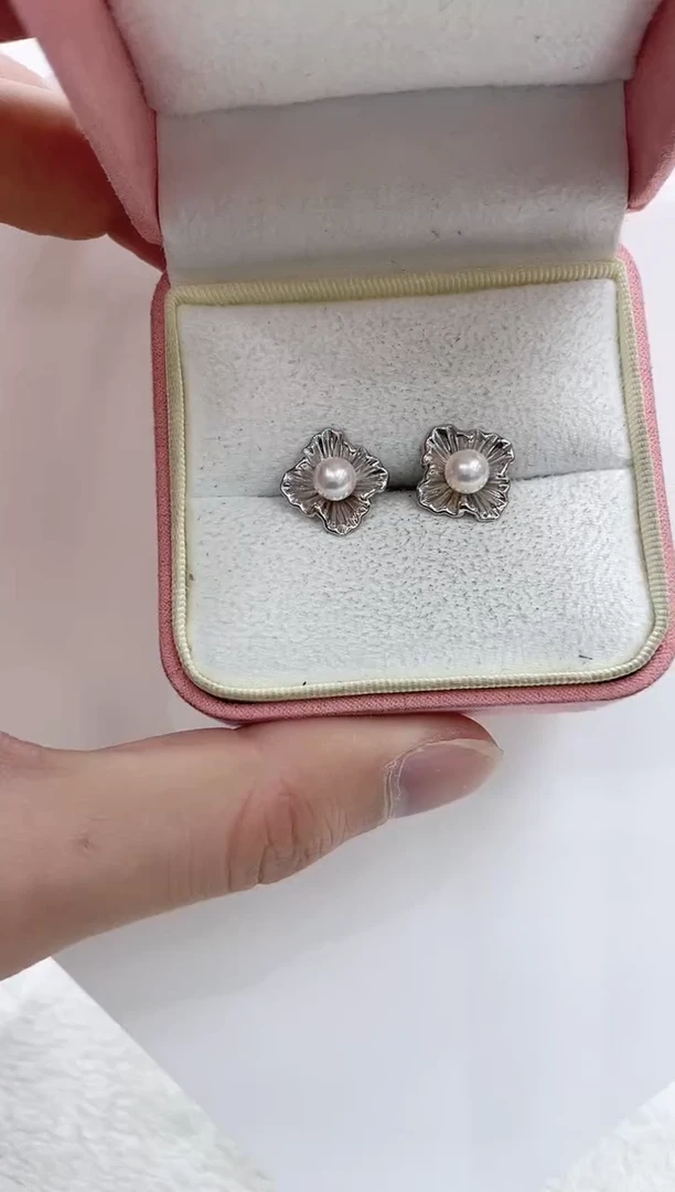 【闪购商品】海水珍珠耳饰银S925镶嵌海水珍珠耳饰