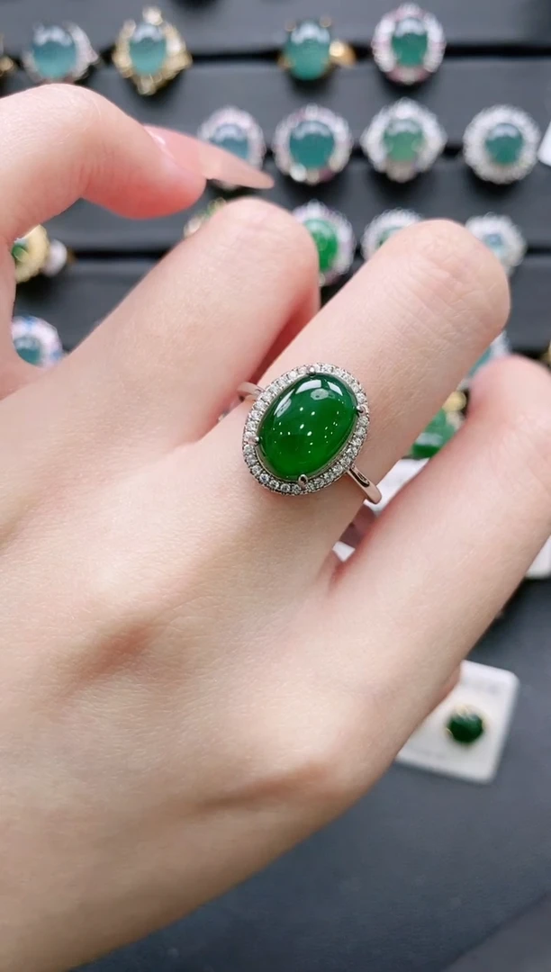 【闪购商品】翡翠戒指银S925镶嵌11111111