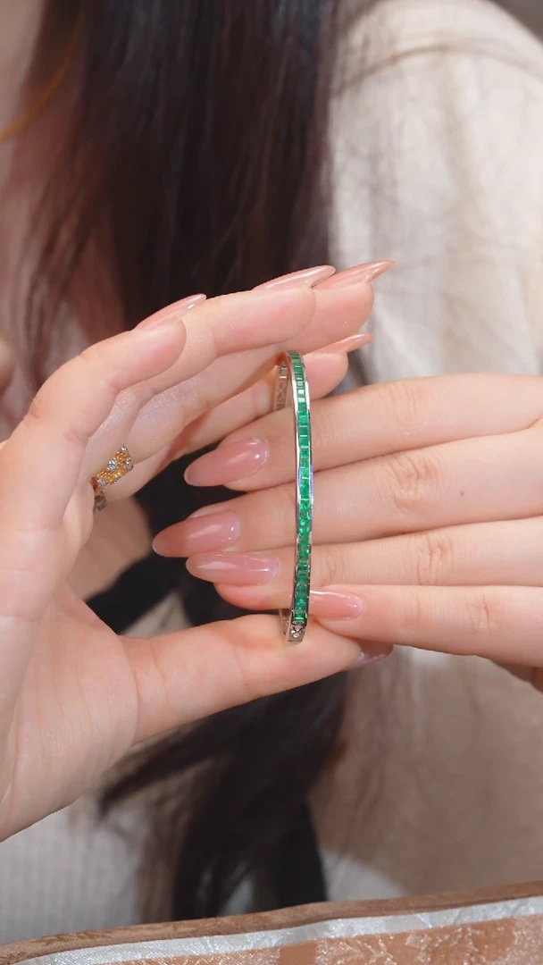 【闪购商品】祖母绿手镯18K金镶嵌@@U4572