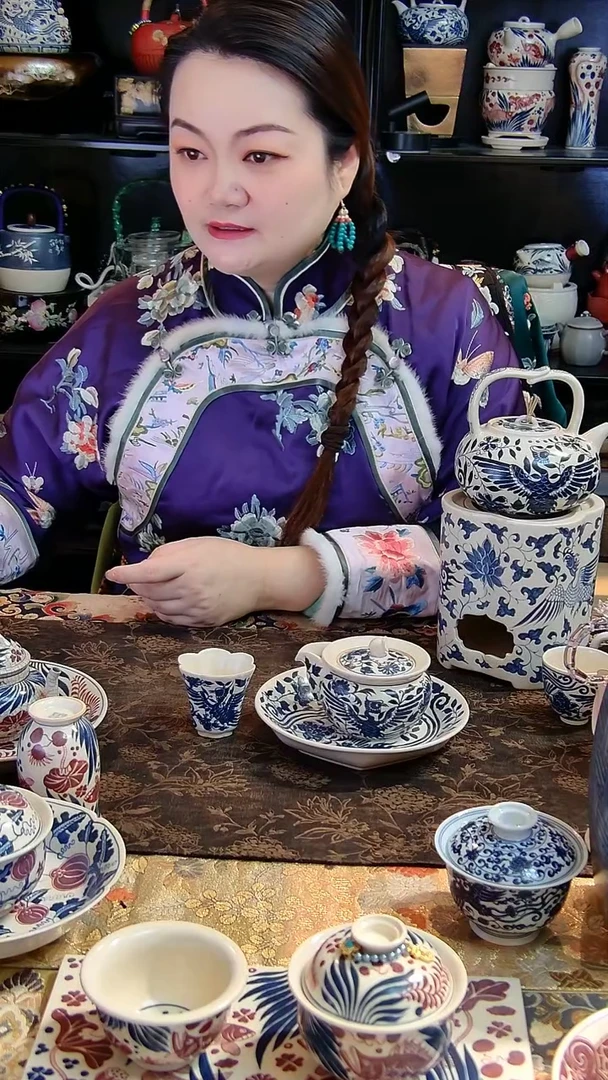 【闪购商品】茶具宝瓶壶承花口杯3件套