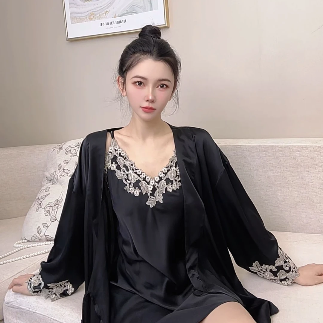 SIEOYJIEA/私迹大榕家viki【奢华吊袍睡裙】女款时尚气质家居服套装