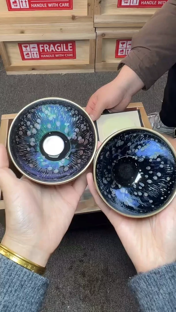 茶盏紫玉+星空 建窑建盏主人杯