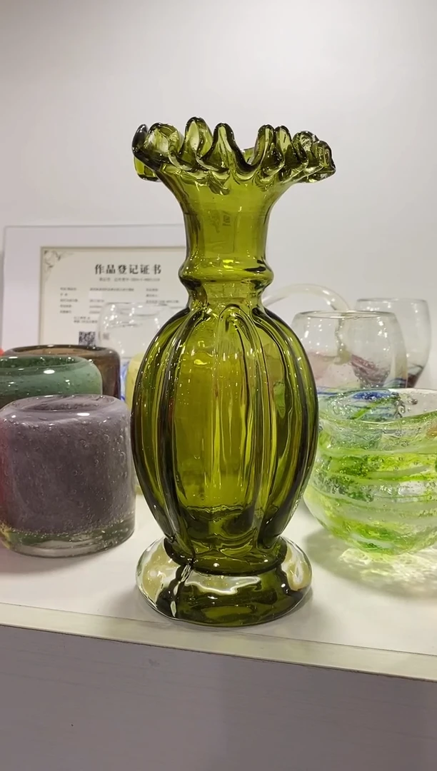 c**i慕忆家手作琉璃花瓶