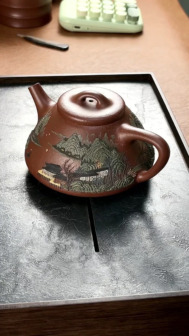 茶壶紫砂子冶石瓢