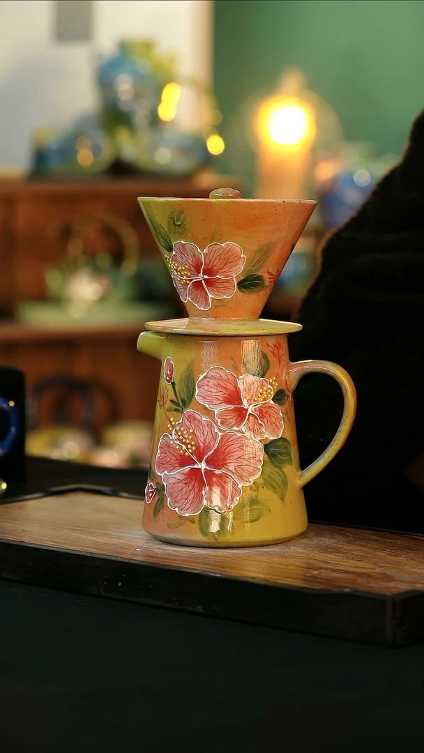 【闪购商品】杯手绘心瓷陶瓷浮力