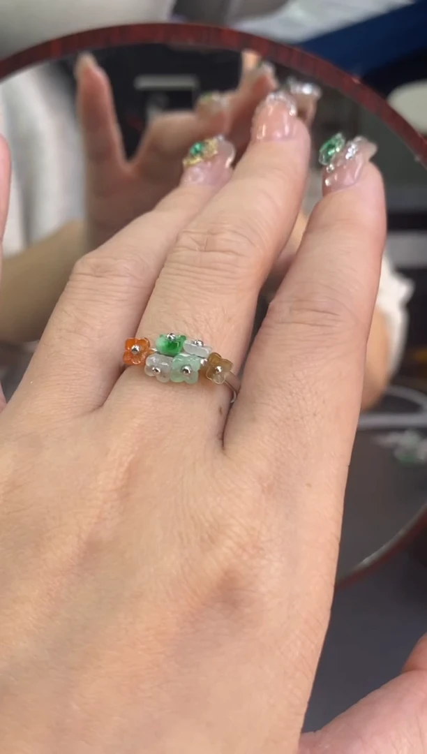 颈饰银S925镶嵌翡翠净货18003