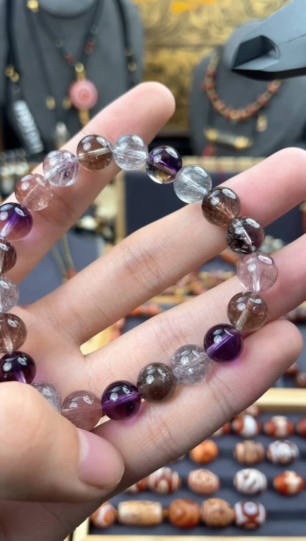 【闪购商品】水晶珠宝半成品未镶嵌超七水晶手串