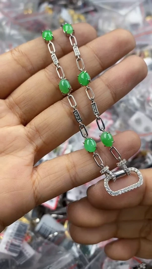 银S925镶嵌戒指翡翠14                     5