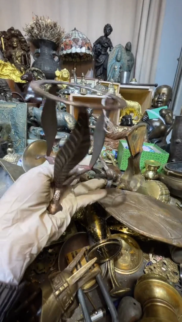 茶盏大阪回流商品铜器摆件145