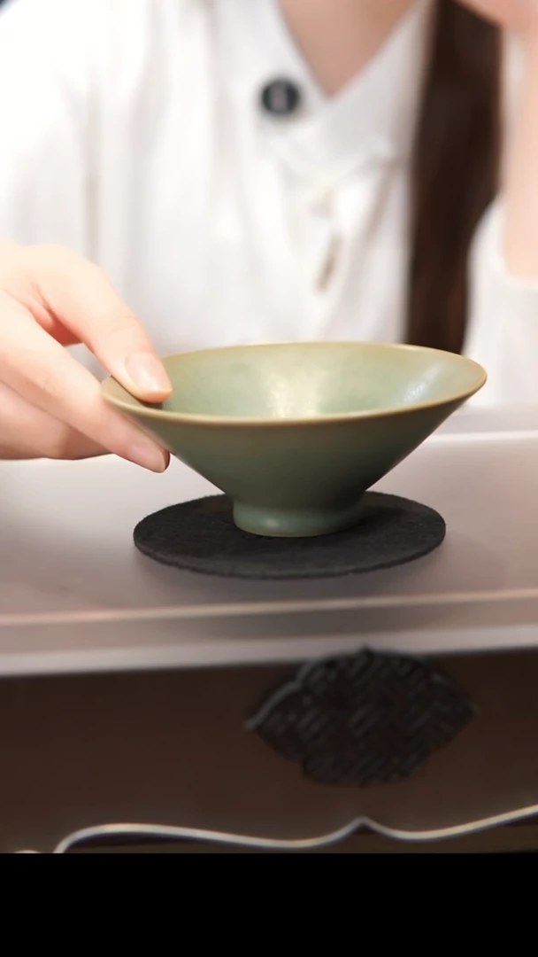 杯斗笠杯  汝州原产地  原矿老釉