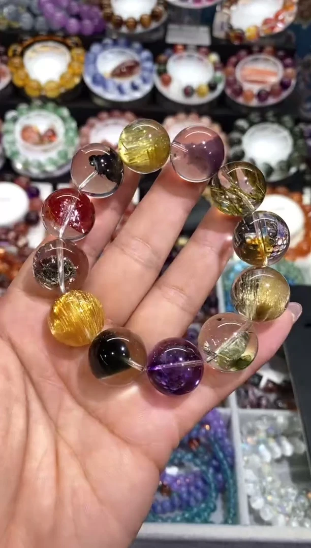 未镶嵌手链水晶特殊矿多宝17+