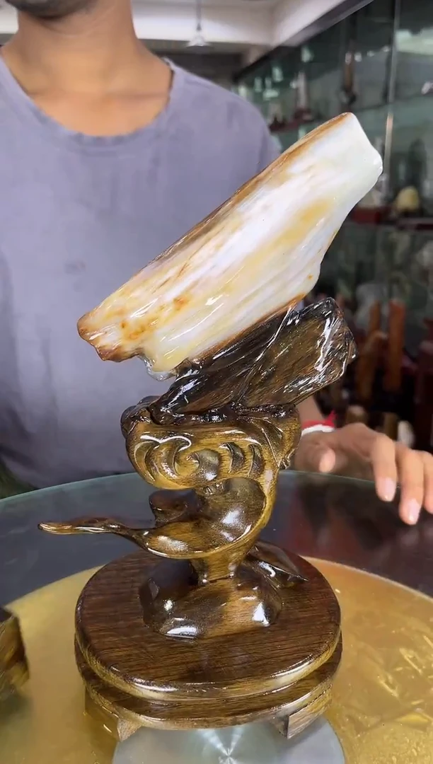 硅化玉珠宝奇石未镶嵌缅甸天然树化玉