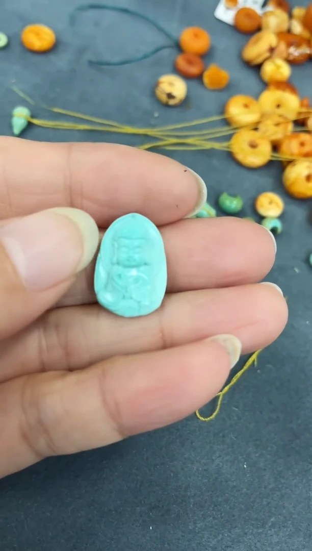 未镶嵌绿松石珠宝奇石提溜