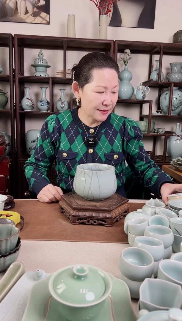 【闪购商品】杯龙泉青瓷 哥窑 钵