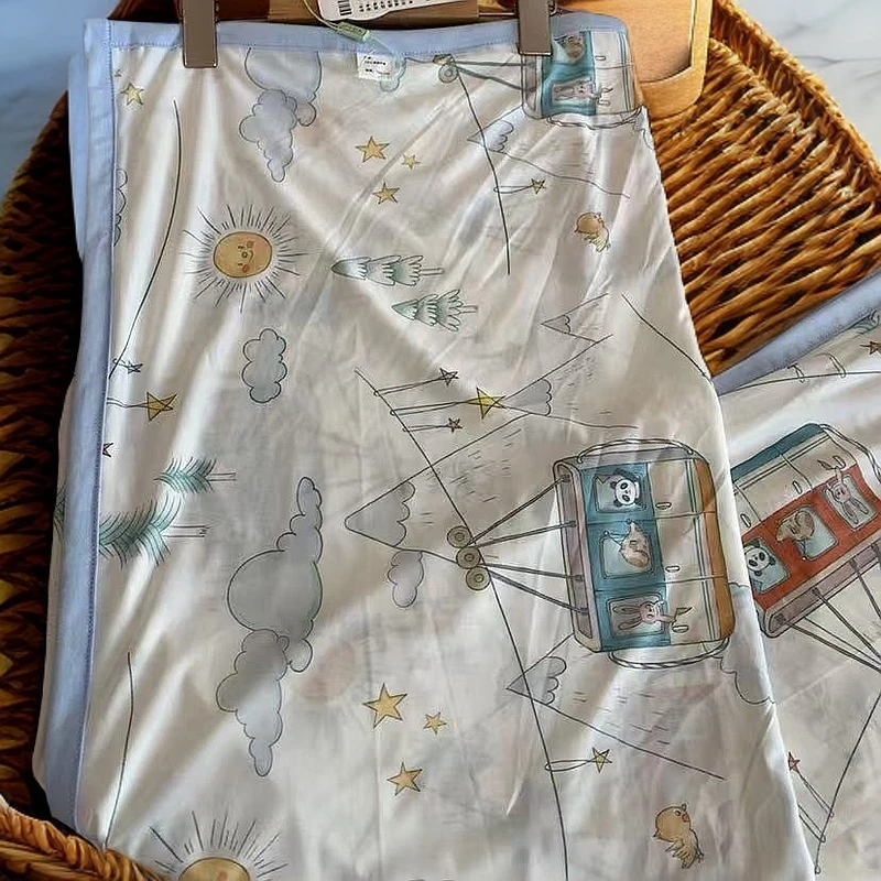 0664动物世界宝宝盖毯120*150±5cm