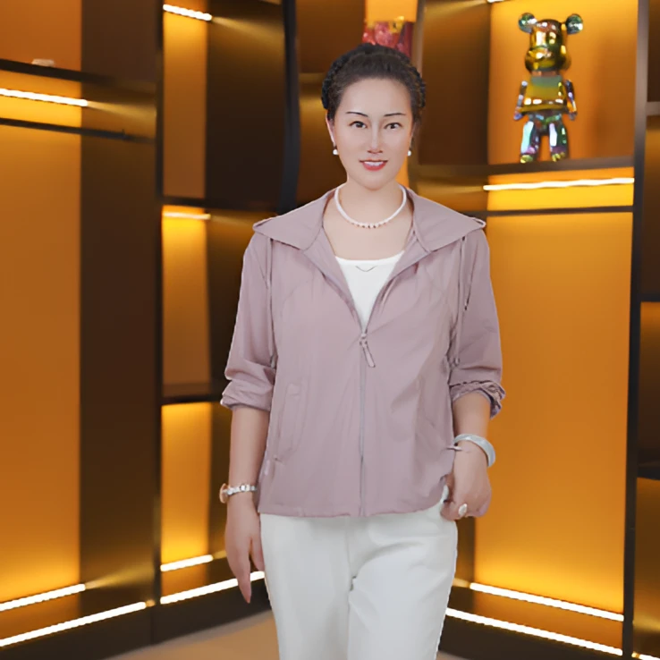 佐芭朵2025新款时尚运动休闲连帽宽松夏季透气薄款外套