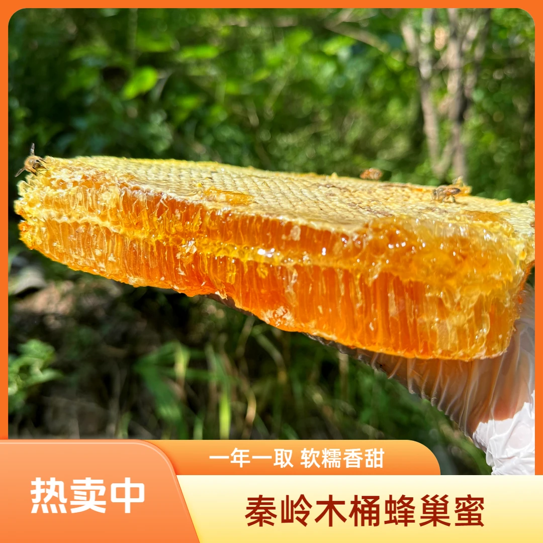 【福利装满满】秦岭农家木桶天然土蜂巢蜜中蜂采五倍子成熟百花蜜