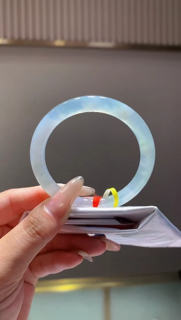 未镶嵌手镯翡翠-F122-圆条54.5