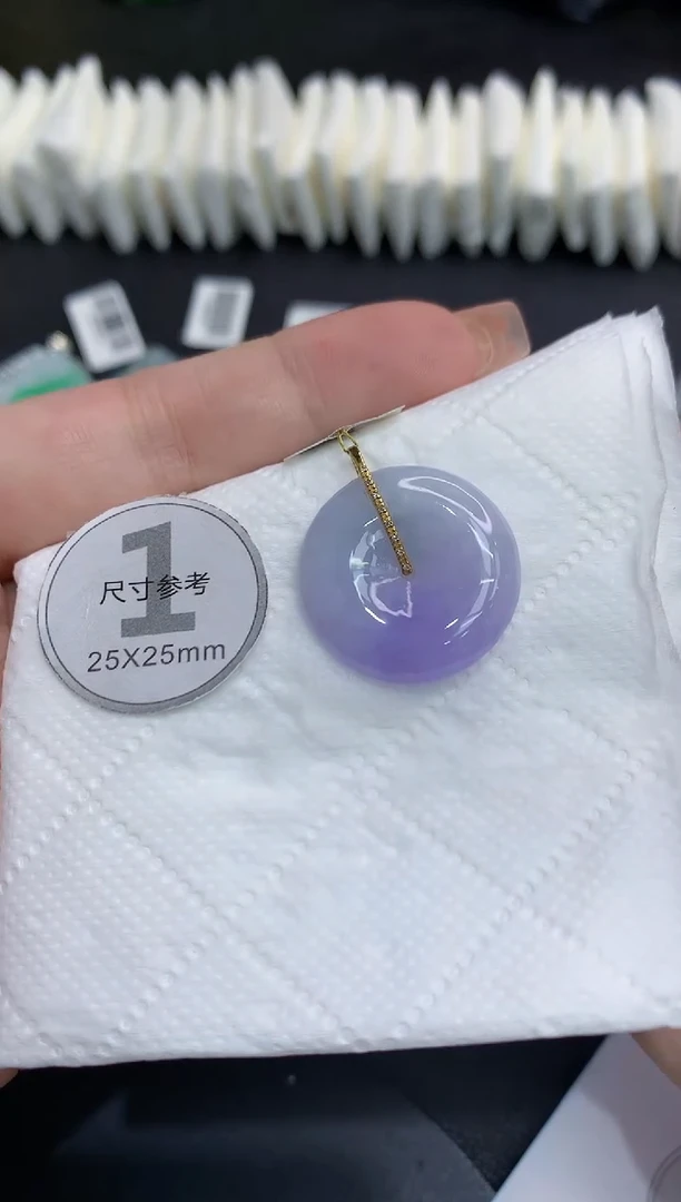 吊坠(不含链)18K金镶嵌翡翠111111111111