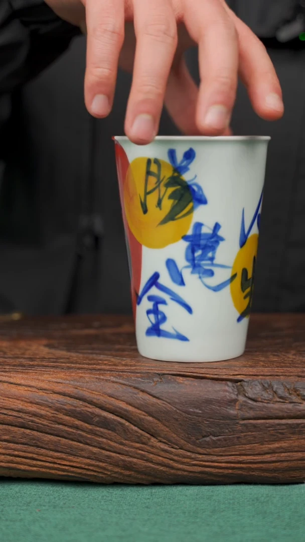 【闪购商品】瓷片58寻一缕瓷香杯釉下手工手绘瓷器