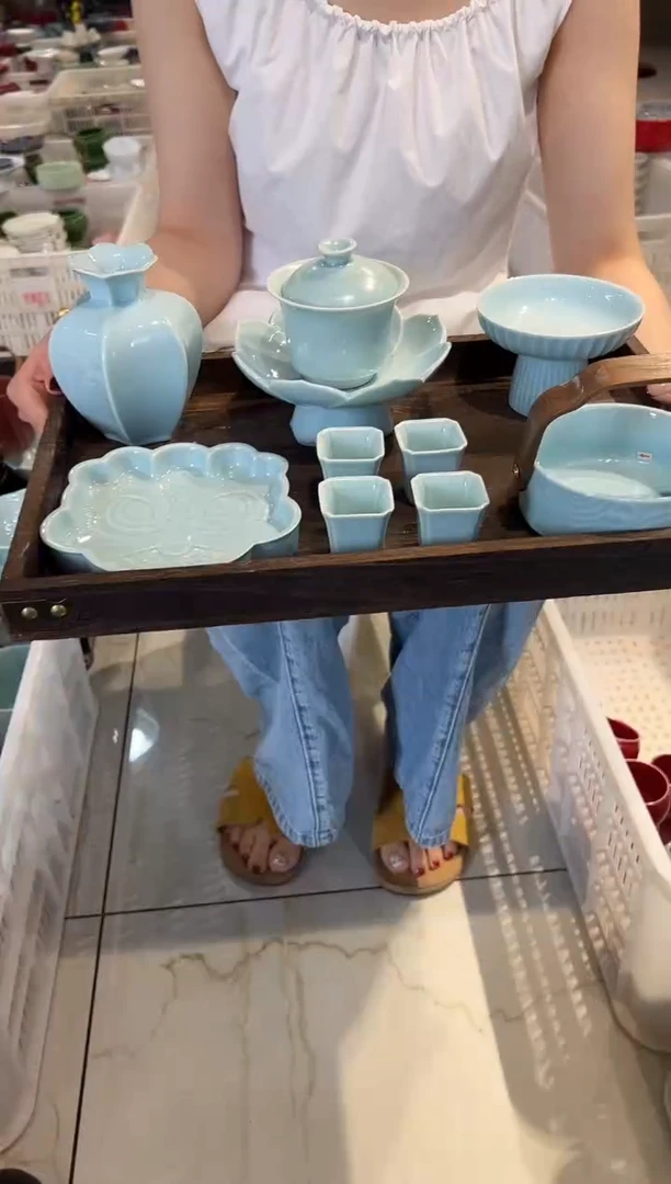 瓷片微瑕商品，介意勿拍-托盘（大木托盘5天发货)