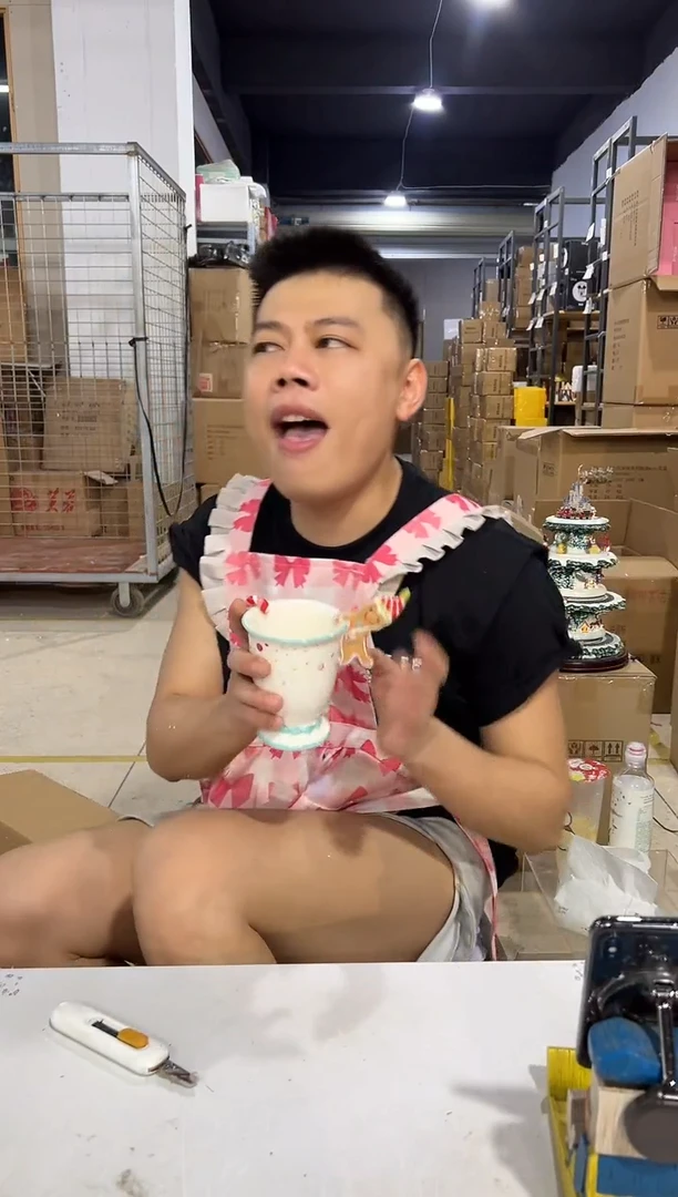瓷片姜饼人一杯一勺