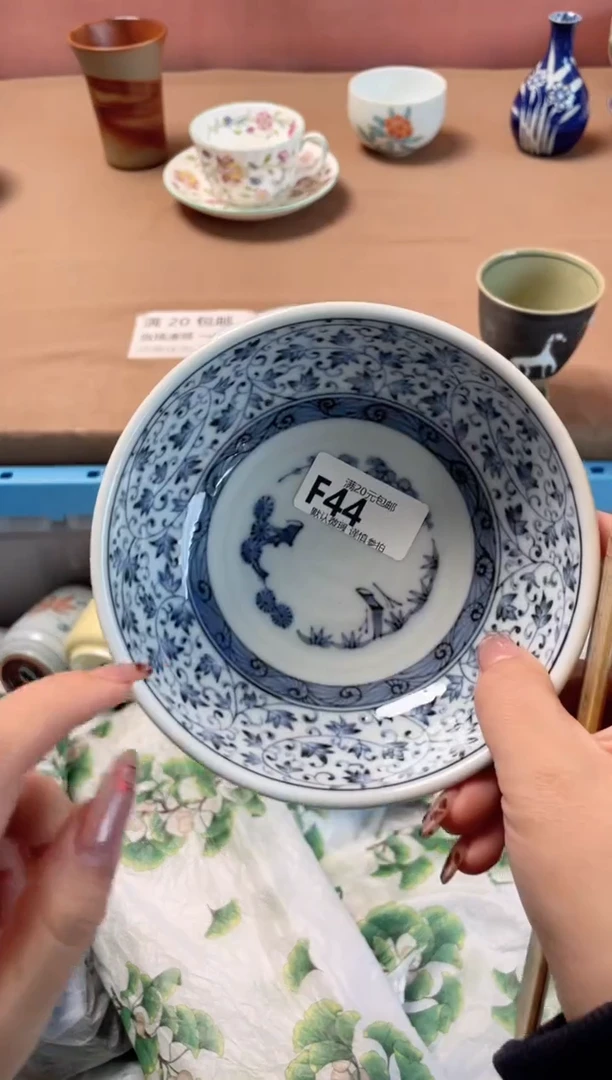 瓷片旷***树瓷器瓷器F44