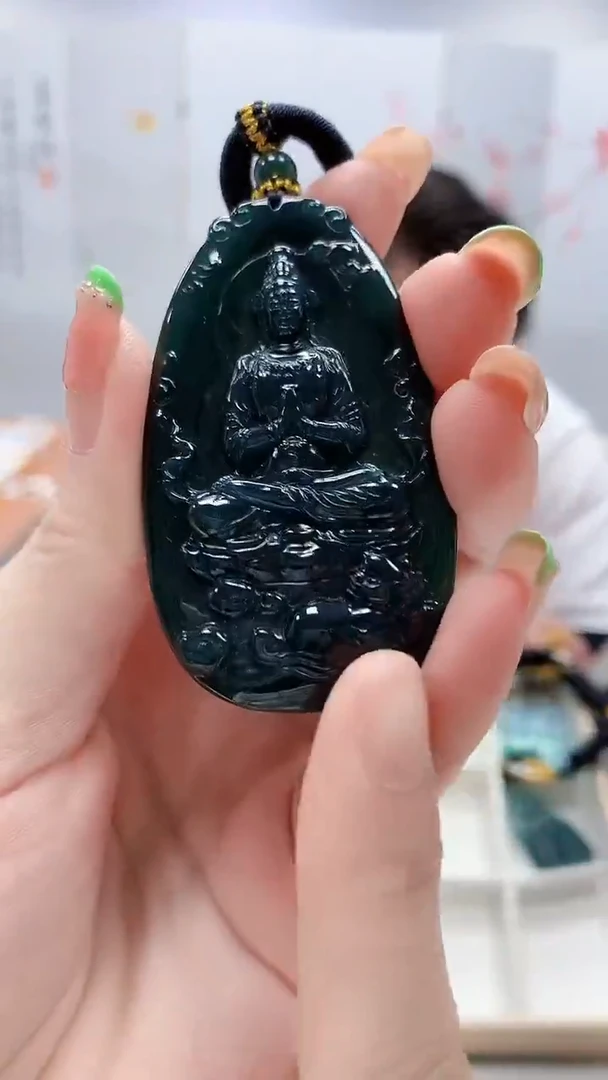 未镶嵌定制翡翠5060ry-毛货挂件103